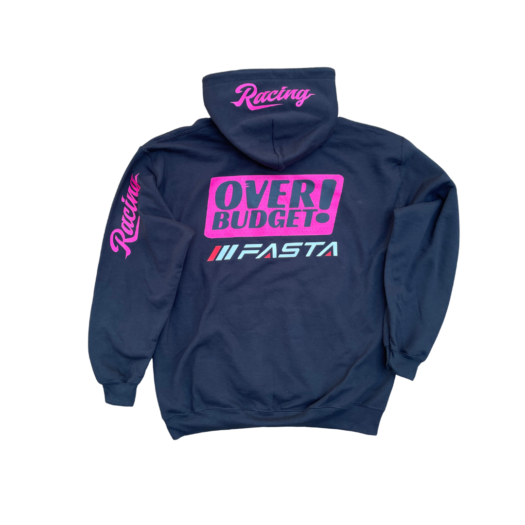 OVERBUDGET CARRERA BLACK  PINK HOODIE